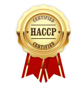 HACCP certified site sign - quality standard golden rosette